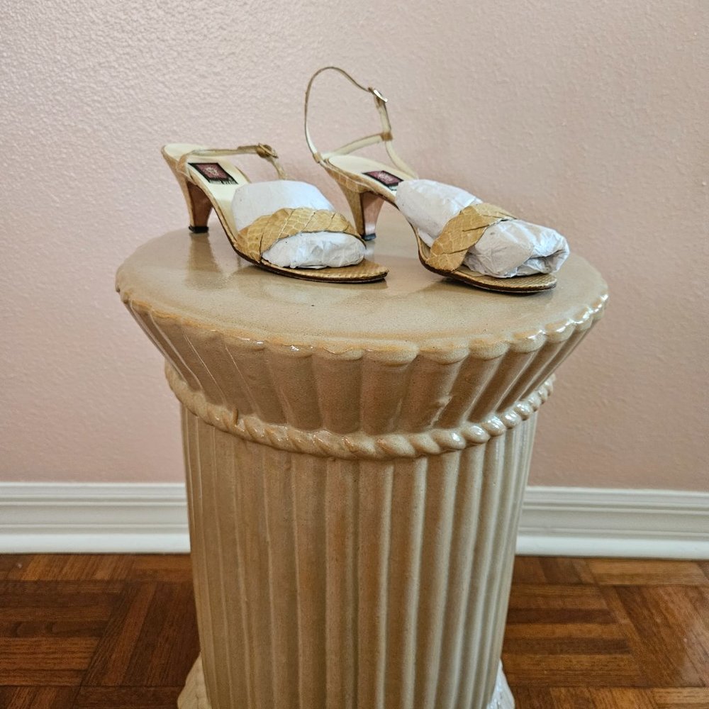 Anne Klein Vintage Python Sandals - Picture 3 of 5
